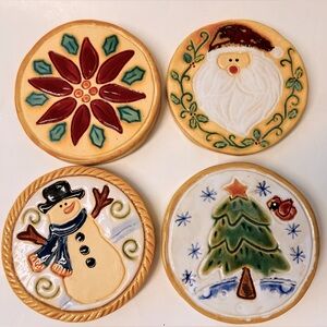 Festive Holiday Coasters Set.